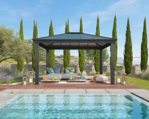 Dallas Gazebo Palram 4900 by the pool