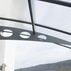 Palram Door Awnings Herald 2230 Grey Clear Sturdy Legs