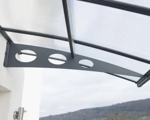 Palram Door Awnings Herald 2230 Grey Clear Sturdy Legs