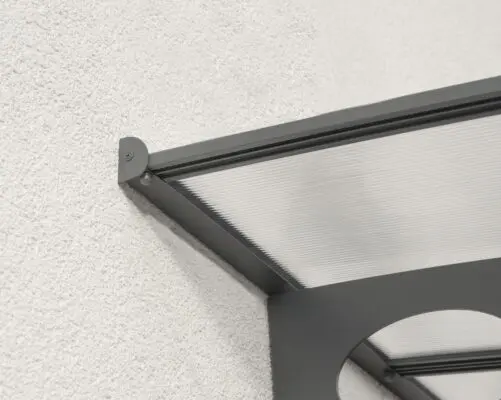 Palram Door Awnings Herald 2230 Grey Clear Wall Mounting