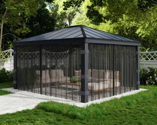 Netting Set for Dallas Gazebo 3.6×4.3m | 3.6×4.9m | 3.6×6.1m | 4.3×4.3m | 4.3×4.9m | 4.3×6.1m - Image 8