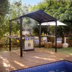 Austin BBQ Gazebo 6x8 1.8x2.4m Black Palram-Canopia Garden Gazebos