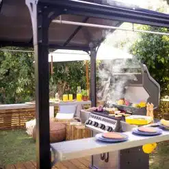 Austin BBQ Gazebo 6x8 1.8x2.4m Black Palram-Canopia Garden Gazebos