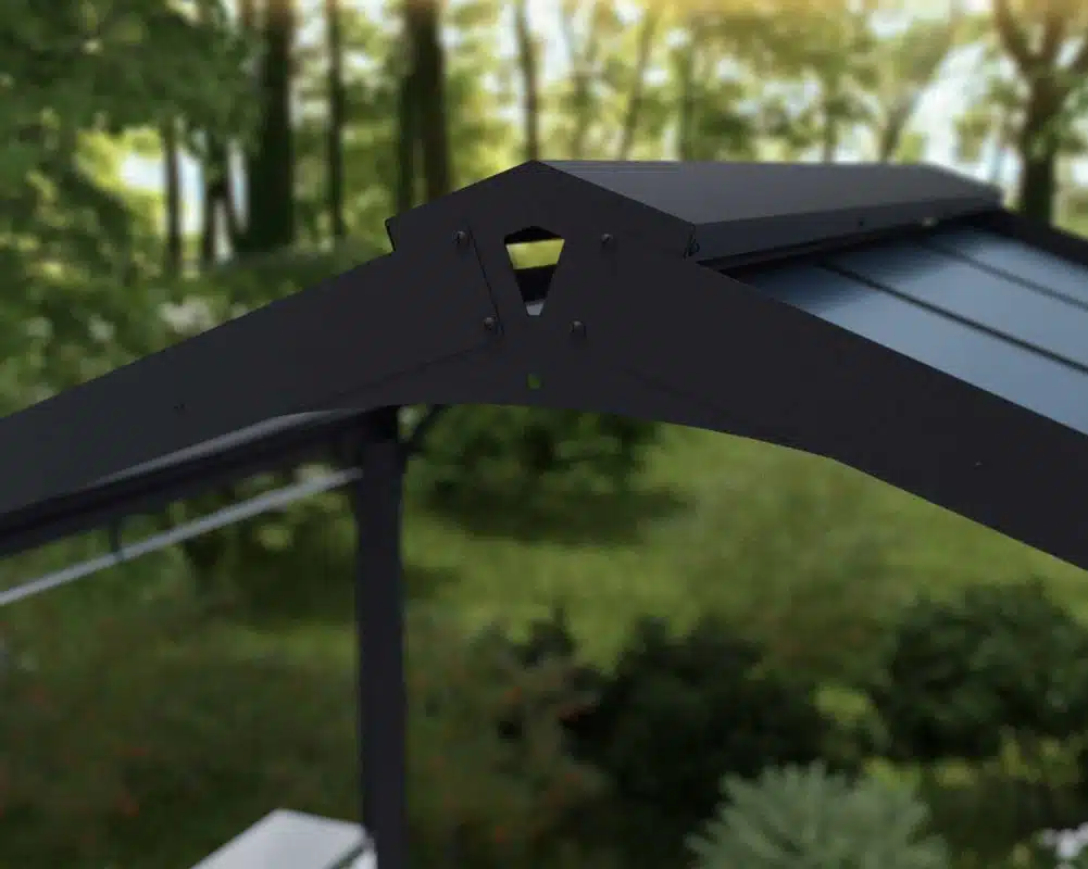 Austin BBQ Gazebo 6x8 1.8x2.4m Black Palram-Canopia Garden Gazebos