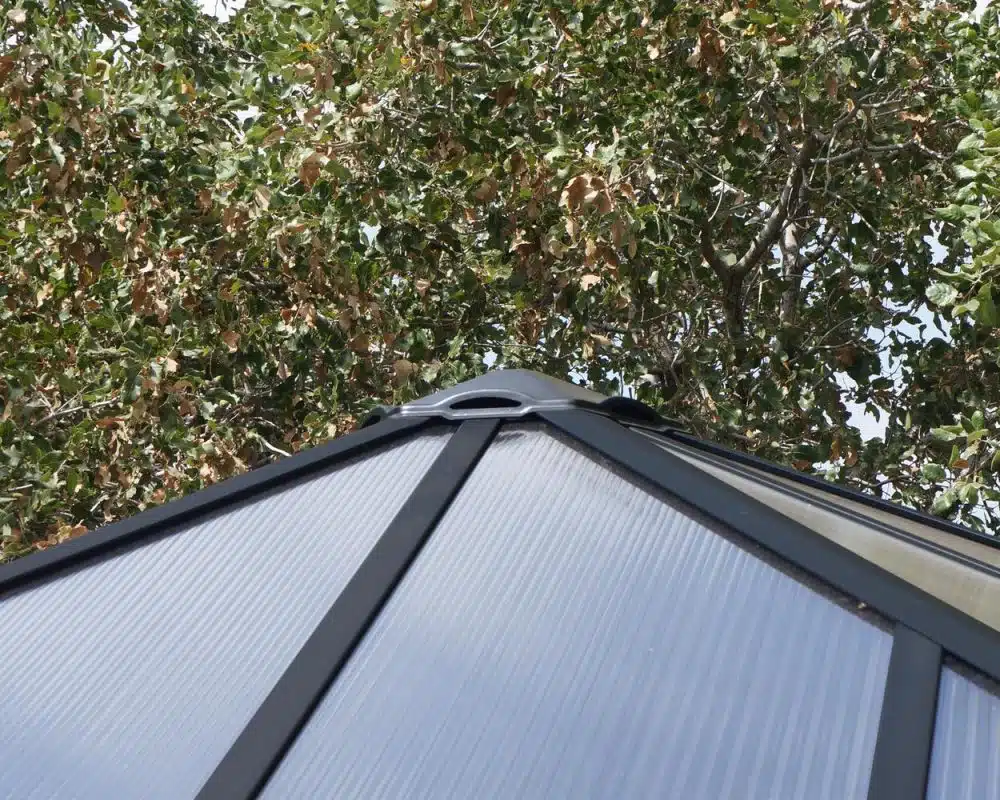 Palram Garden Gazebos Palermo Grey Bronze Ventilation Roof 2
